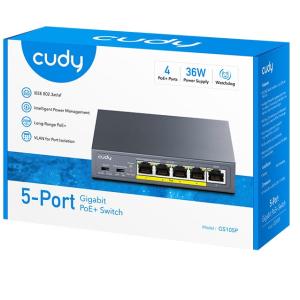 GS105P - Cudy 5-Port Gigabit PoE+ Switch