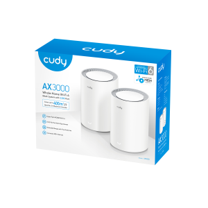 M3000 - 2PACKS - Cudy AX3000 2.5G Mesh Wi-Fi 6 System 2Pk